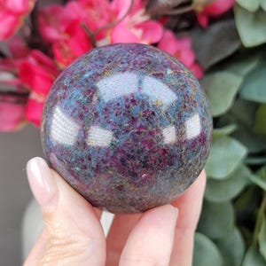 Ruby in Blue Kyanite Sphere - Crystal Sphere - Healing Crystals