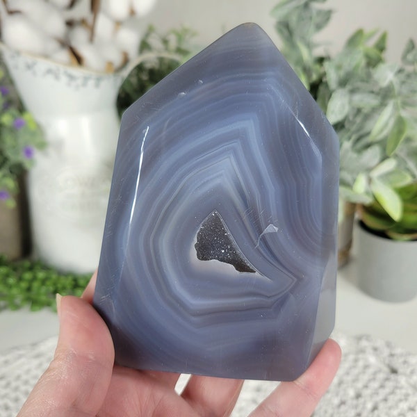 30% OFF - Druzy Agate Tower - Healing Crystal - Chakra - Agate Geode - Druzy Crystals