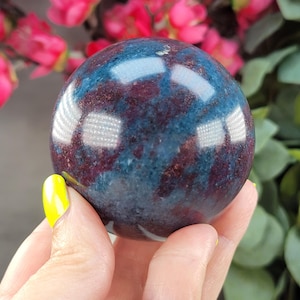 Ruby in Blue Kyanite Sphere - Crystal Sphere - Healing Crystals