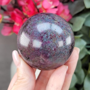 Ruby in Blue Kyanite Sphere - Crystal Sphere - Healing Crystals