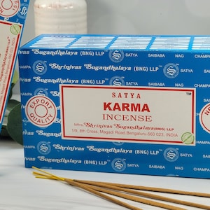Satya Karma Incense Sticks - Nag Champa Incense - Healing Crystal