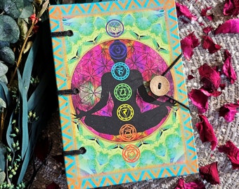 Hand-Crafted 7 Chakra Printed Hardcover Unlined Journal