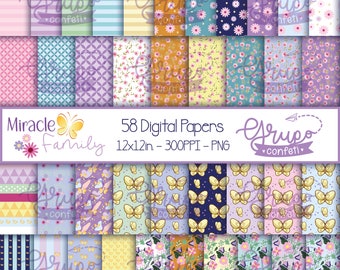 Miracle Family Digital Papers, Digital Download, Encanto Movie Inspired, Colombian Movie digital papers