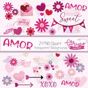 Love Clipart Bundle Immediate Digital Download, Valentines Day