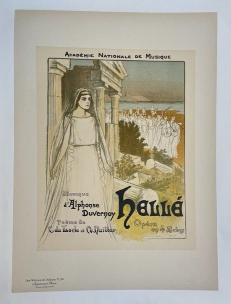 Original Maitres de l'Affiche Plate shops 34, Helle, Musique d'Alphonse Duvernoy by Theophile-Alexandre Steinlen