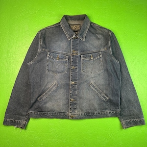 Vintage Marithe Francois Girbaud Jacket Mens XL Denim Trucker Distressed 90s