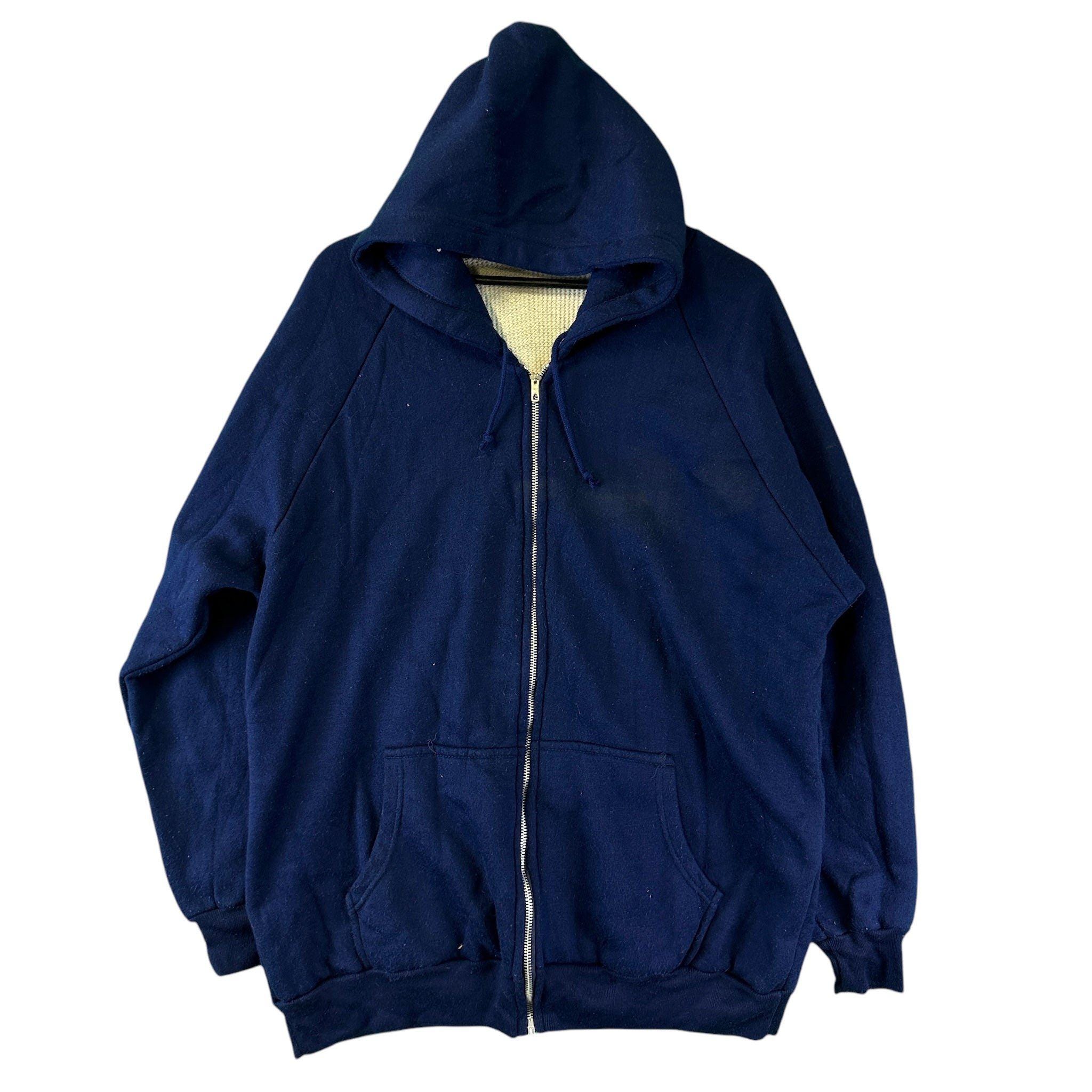 Vintage Zip up Hoodie Waffle Lined - Etsy