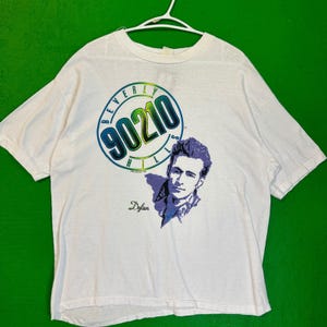 Vintage 1990 BEVERSY HILLS 90210 Tshirt Dylan TV-Serie