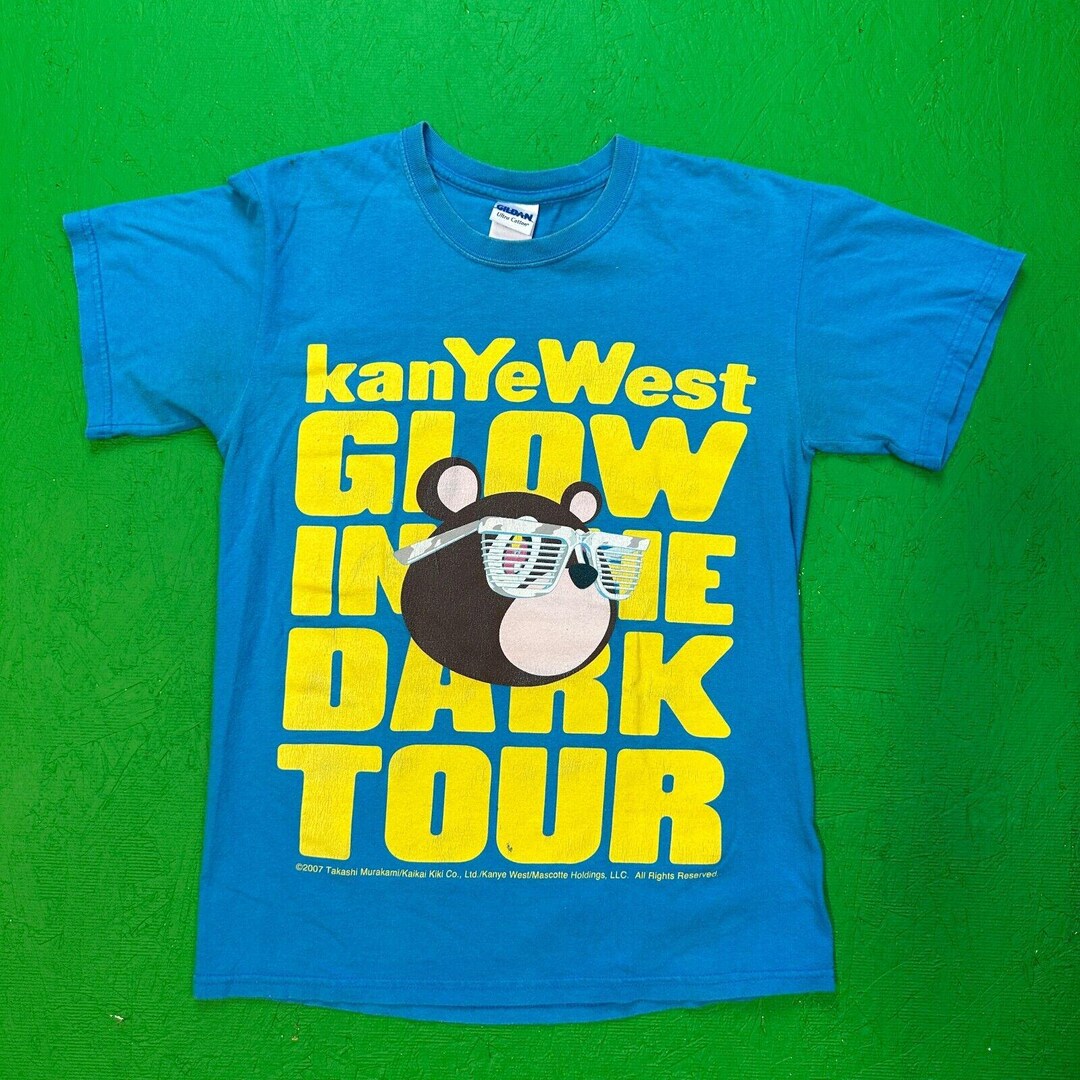 2007 Takashi Murakami X Kanye West Glow in the Dark Tour Shirt Men's S