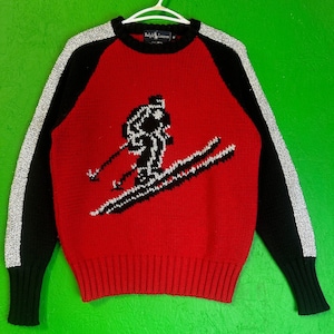 80s Polo by Ralph Lauren リブラインニット ヴィンテージ Vintage 80s Ralph Lauren Sweater - Etsy