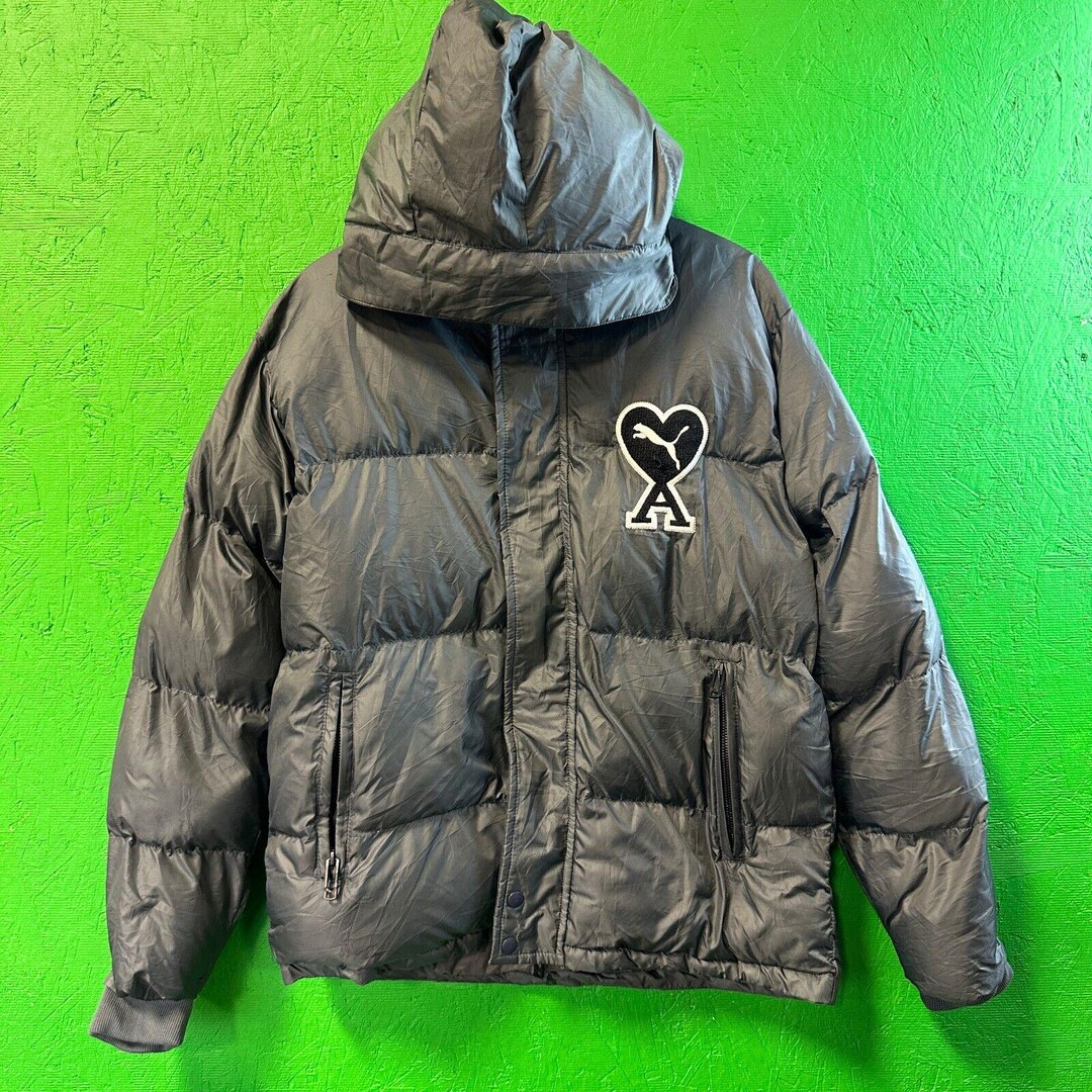 【PUMA×AMI】PUFFER JACKET Puma Ami X Full Zip Puffer Jacket Mens Gray Casual Athletic
