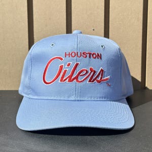 Vintage Houston Oilers Hat Cap Snap Back NFL Football Script Sports Specialties