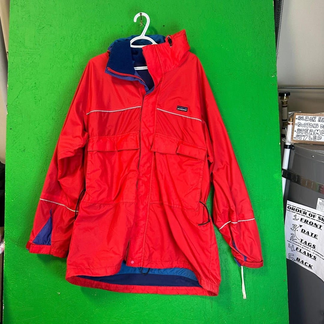 ジャケット・アウター patagonia 90s off-shore jacket VTG Patagonia Sailing off Shore Jacket Mens L Red - Etsy