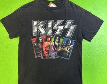 KISS Vintage Rock the Nation Graphic Single Stitch T Shirt