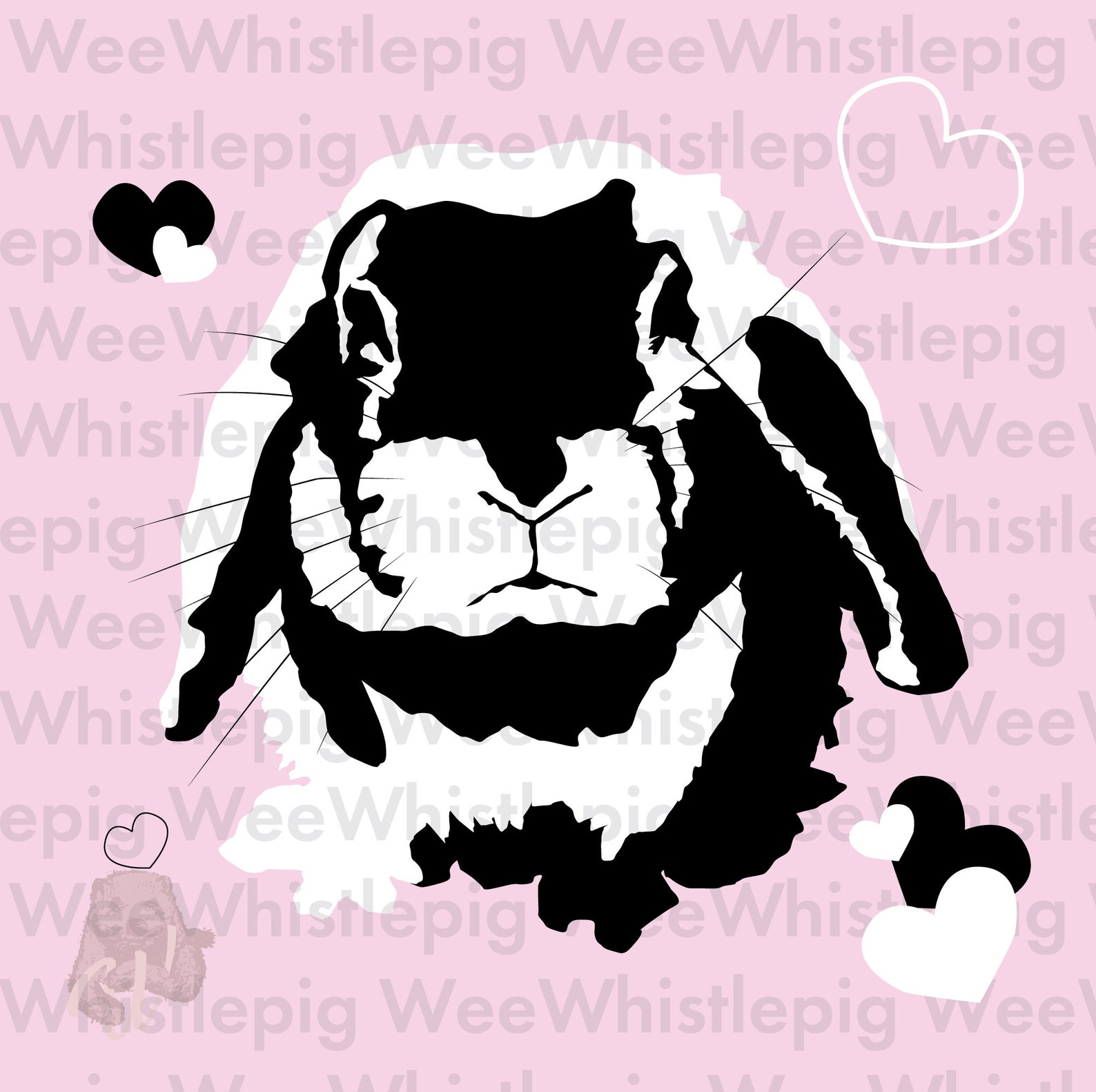 Holland Lop 5 Bunny Vector Digital Download for Vinyl, Screenprinting ...