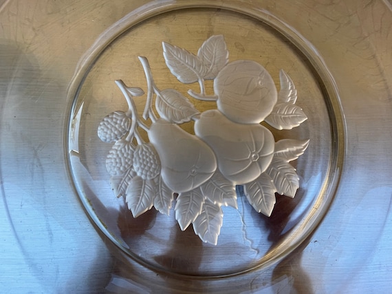 Lalique-style Crystal Platter With Fruit, Art Deco - Etsy