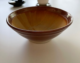 Handmade Sgraffito Pottery Mixing Bowl