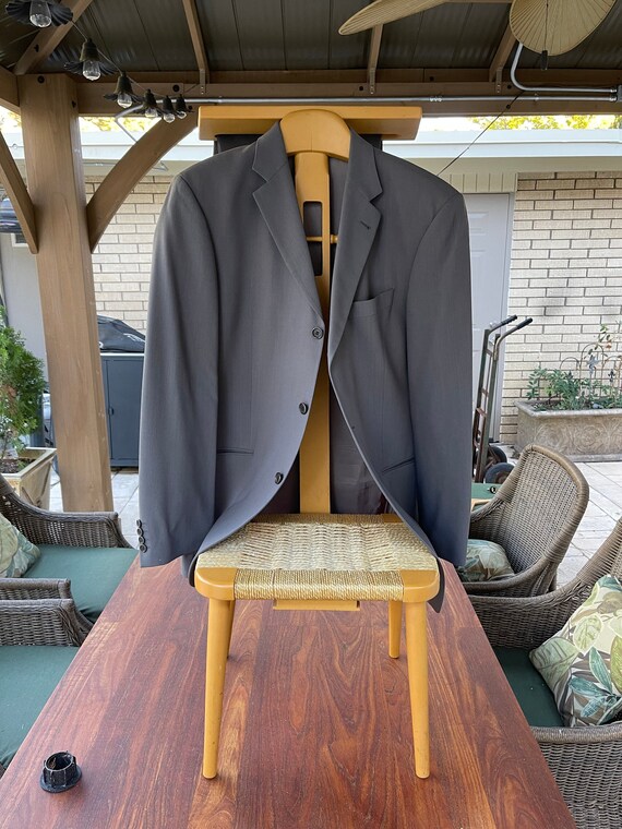 Vintage Hugo Boss 2000s Navy & Grey Spell Out Hoodie S M