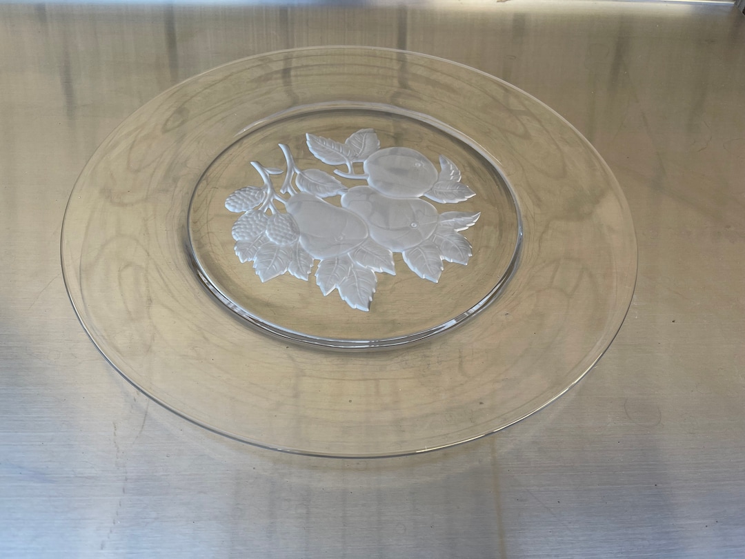 Lalique-style Crystal Platter With Fruit, Art Deco - Etsy Israel