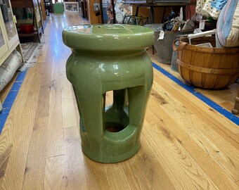 Chinese Ceramic Celedon Outdoor Garden Stool Plant Stand