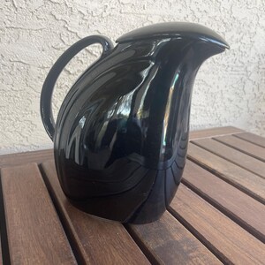 Art Deco Black Hall Art Pottery Juice Pitcher with Lid