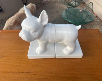 Target Threshold White Ceramic French Bulldog Bookends - Discontinued