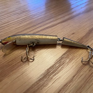 Vintage 1950s Folk Art Hand Painted Wood Fishing Lure