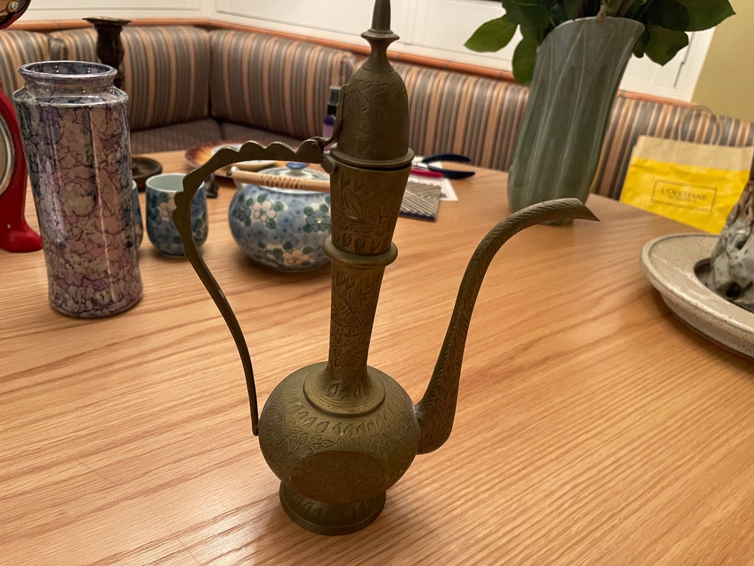 1960s India Brass Surah Dallah Teapot Etsy