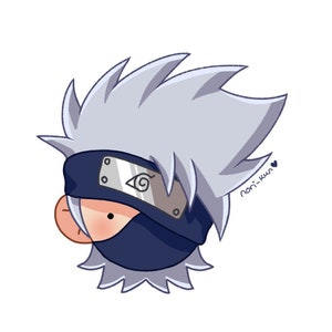 Kakashi hatake in cute chibi anime style