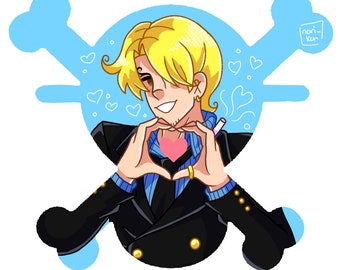 Straw hat crew sanji sticker
