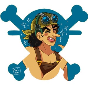 Straw hat crew usopp sticker