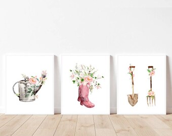 Spring prints set of 3 Spring printable Spring art print Spring printable wall art Spring print download Spring printable download sign