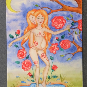 Maxi carta meditativa "Il Principio Femminile", femminile sacro, gravidanza