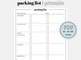 Printable Packing List Printable A4 A5 US Letter - Etsy Canada