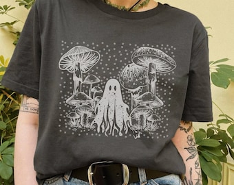 Vintage Look Mushroom Ghost Town Bella Canvas T shirt Mushroom Shirt Ghost Gift Mushroom Gift