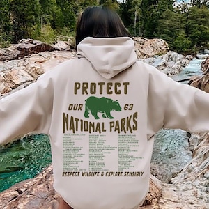 National Parks Hoodie, Hipster Aesthetic Hiking Retro Hoodie, Granola Girl Aesthetic Sweatshirt, Indie Clothing, Camping Hoodie