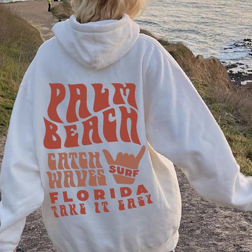 Palm Beach Hoodie Aesthetic Hoodie Trendy Sweatshirt Trendy | Etsy