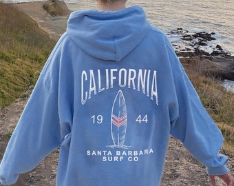 Pull de surf Cali, sweat à capuche tendance surdimensionné, sweat à capuche Beach Bum, sweat à capuche esthétique Tumblr, sweat à capuche California