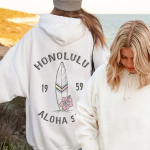 Honolulu Hoodie Tumblr Sweatshirt Coconut Girl Oversized Hoodie For Women Aesthetic Clothes Aesthetic Clothing Trendy Clothes Y2K Shirt