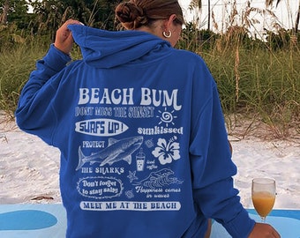 Beach Bum Hoodie Y2k Beach Sweatshirt Shark Hoodie Preppy Beach Bum Hoodie Y2k Beach Sweatshirt Shark Hoodie Preppy
