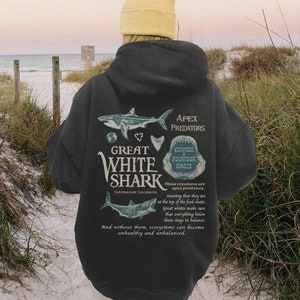 Great White Shark Hoodie Shark Sweatshirt Shark Conservation Shirt Marine Biologist Hoodie Unisex Shark Shirt