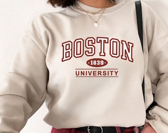 Boston University Sweatshirt MA Dorm Gifts - Teeholly