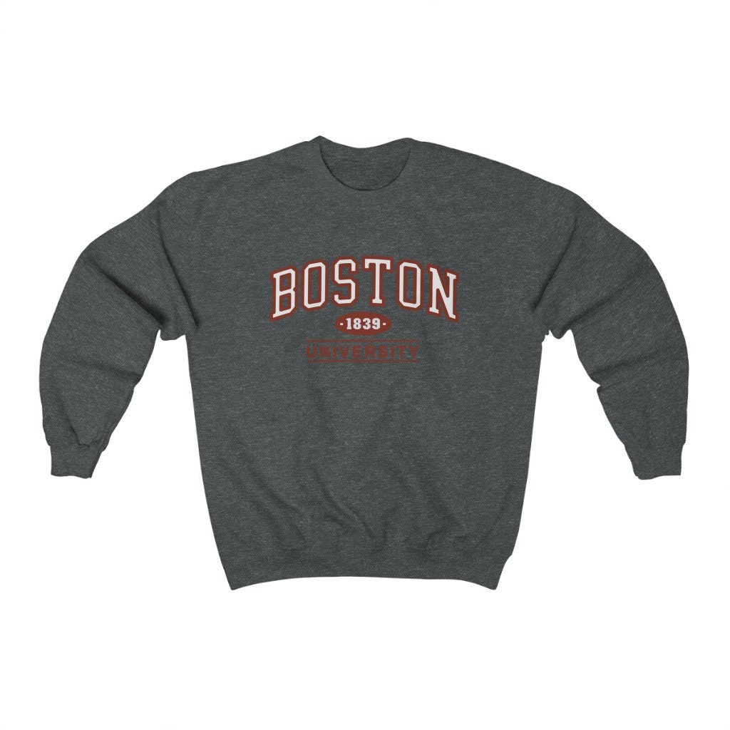  LOGOVISION Boston University Official Circle Logo Unisex Youth  Pull-Over Hoodie,Athletic Heather, Small : Sports & Outdoors