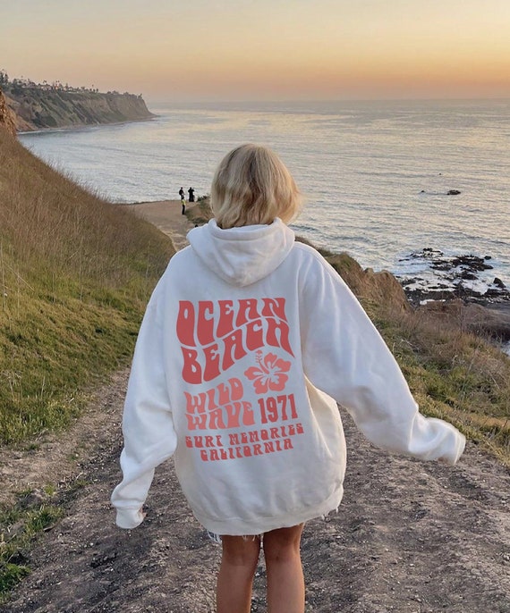 Buy Ocean Beach Hoodie Aesthetic Hoodie Tumblr Sweatshirt CA Surf