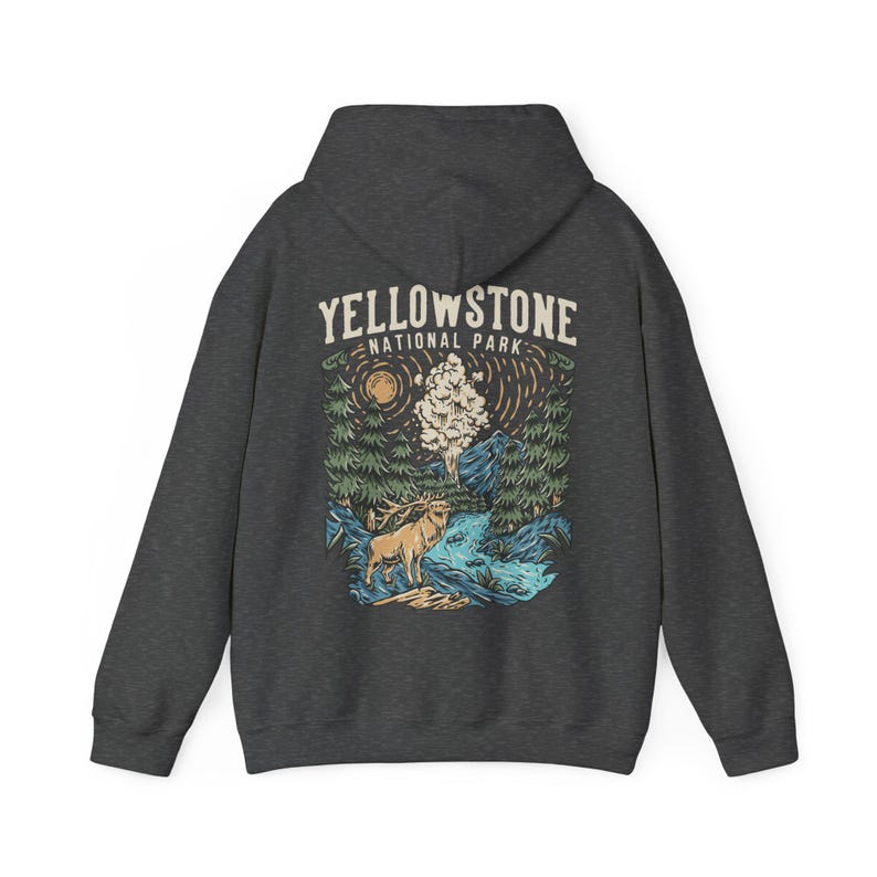 Vintage Yellowstone Sweatshirt | Retro US National Park Sweater, Trendy Rustic Granola Girl, Oversized Top, Gorpcore Boho Forestcore Clothes image 5