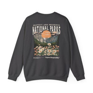 Jaren 90 nationale parken sweatshirt muesli meisjesshirt Wildlife ronde hals wandelen camping kleding Wanderlust shirt afbeelding 8