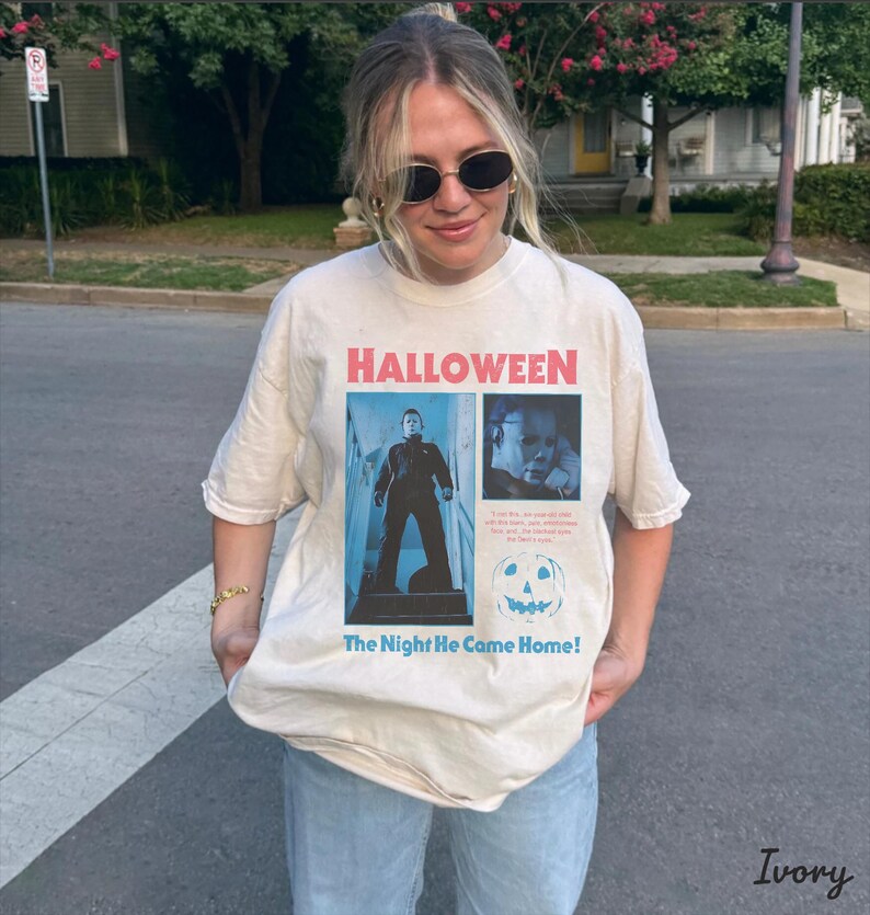 1978 Halloween Movie Comfort Colors T-Shirt | Vintage Horror Movie T-shirt | Halloween Shirt | Unisex Horror Fan Apparel image 4