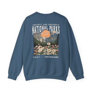 Jaren 90 nationale parken sweatshirt muesli meisjesshirt Wildlife ronde hals wandelen camping kleding Wanderlust shirt afbeelding 9