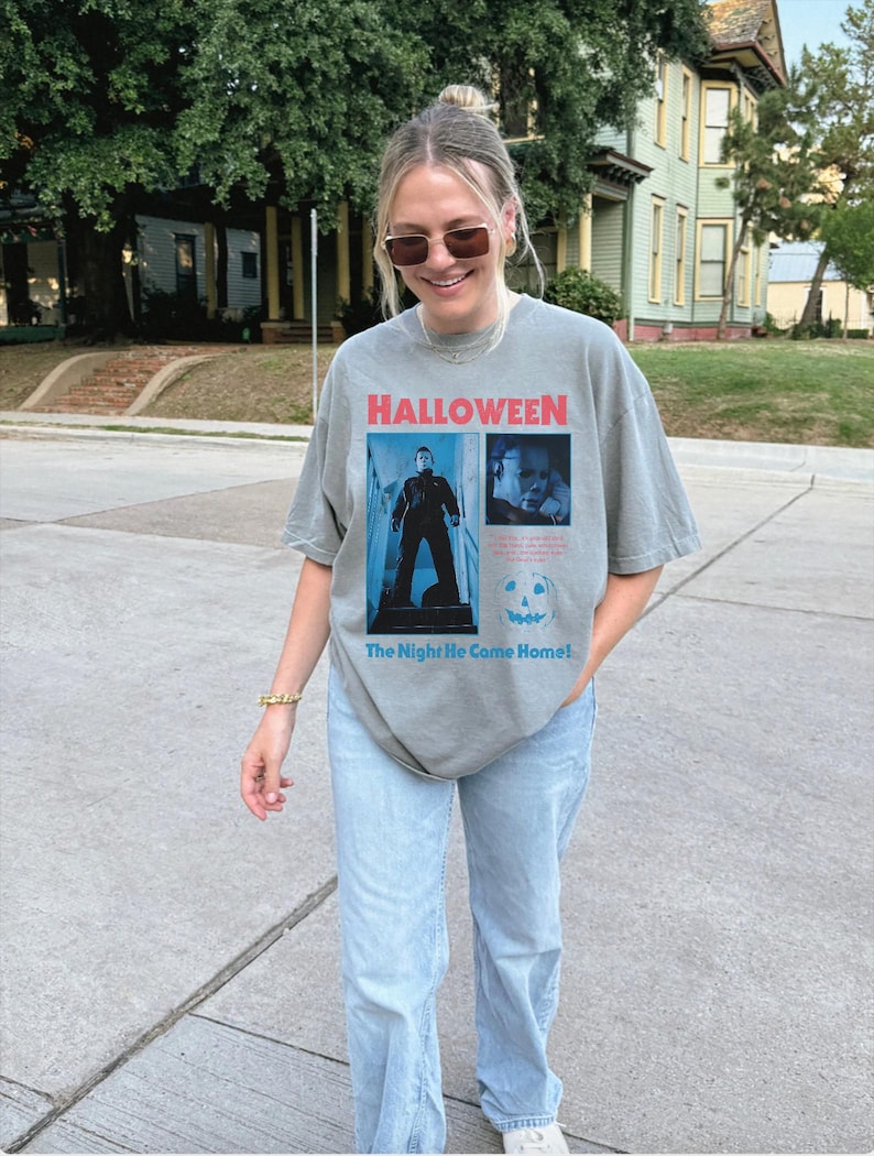 1978 Halloween Movie Comfort Colors T-Shirt | Vintage Horror Movie T-shirt | Halloween Shirt | Unisex Horror Fan Apparel image 2