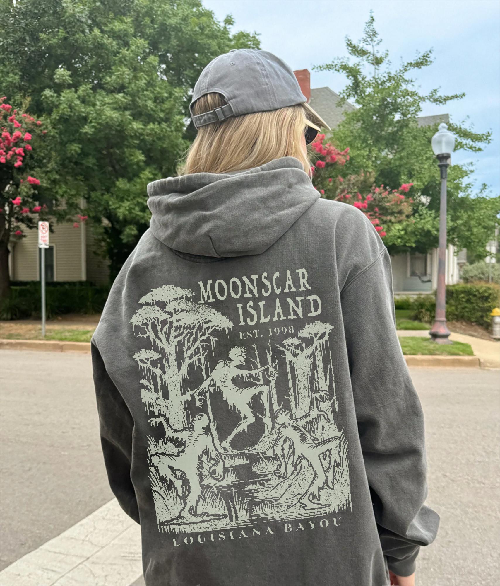 Moonscar Island Comfort Colors Hoodie | Retro Cartoon Halloween